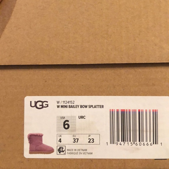 🌿UGG- MINI BAILEY BOW SPLATTER BOOTS🌿 - Picture 16 of 16
